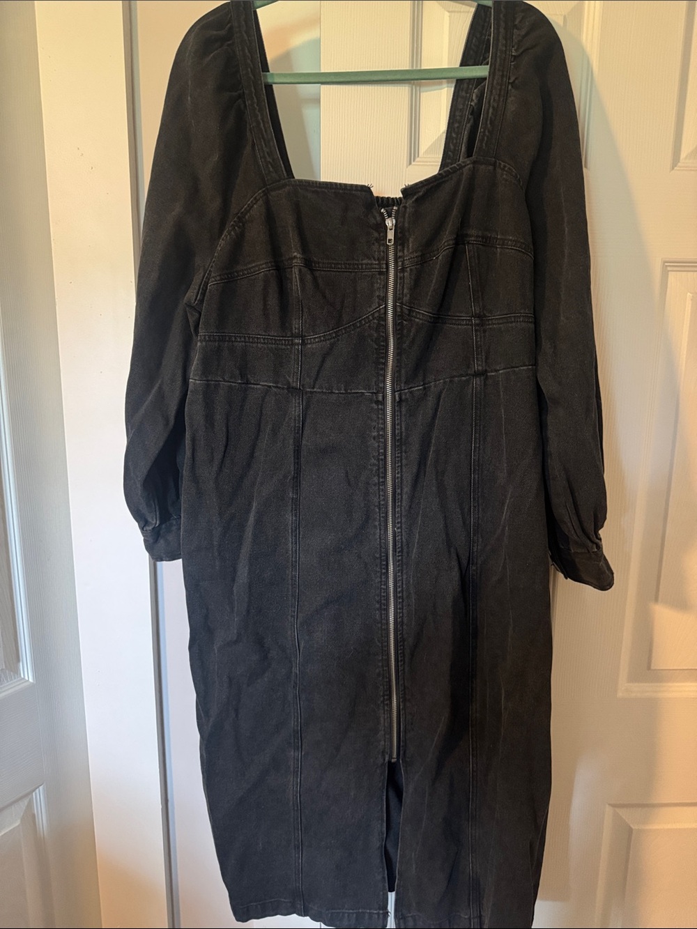 Black Maxi Dress with Front Zip